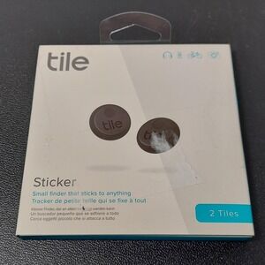 Tile Sticker Bluetooth Tracker 2 Pack Black Waterproof Finder RE-25002 T2001